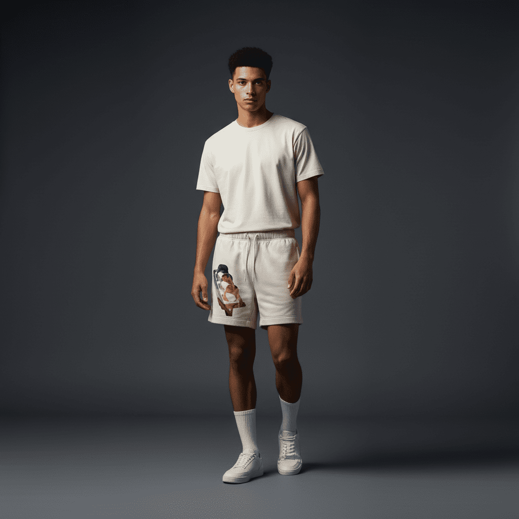 Clarity Relaxed Track Shorts Bone