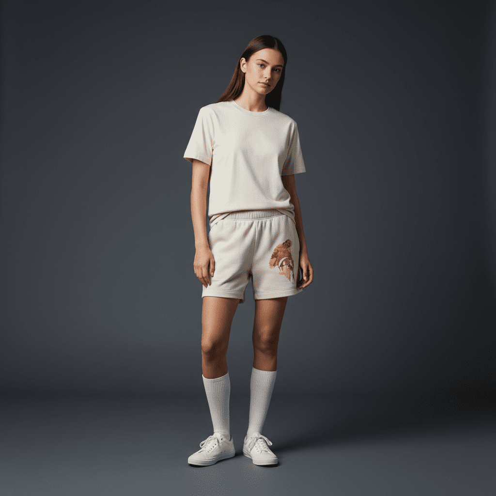 Destiny Relaxed Track Shorts Bone