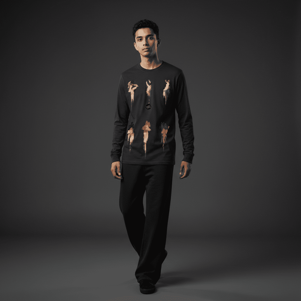 Euphoric Long-Sleeved T-Shirt Black