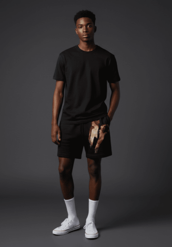 Euphoric Relaxed Track Shorts Black