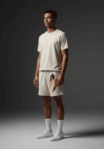 Euphoric Relaxed Track Shorts Bone
