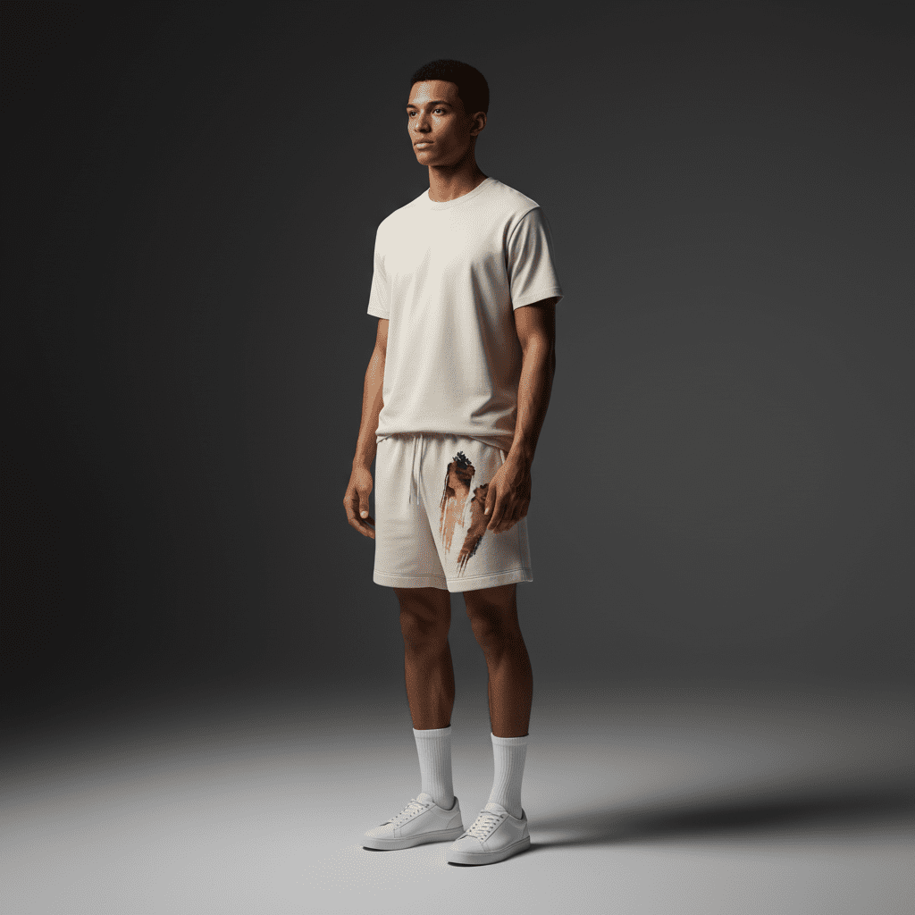 Euphoric Relaxed Track Shorts Bone