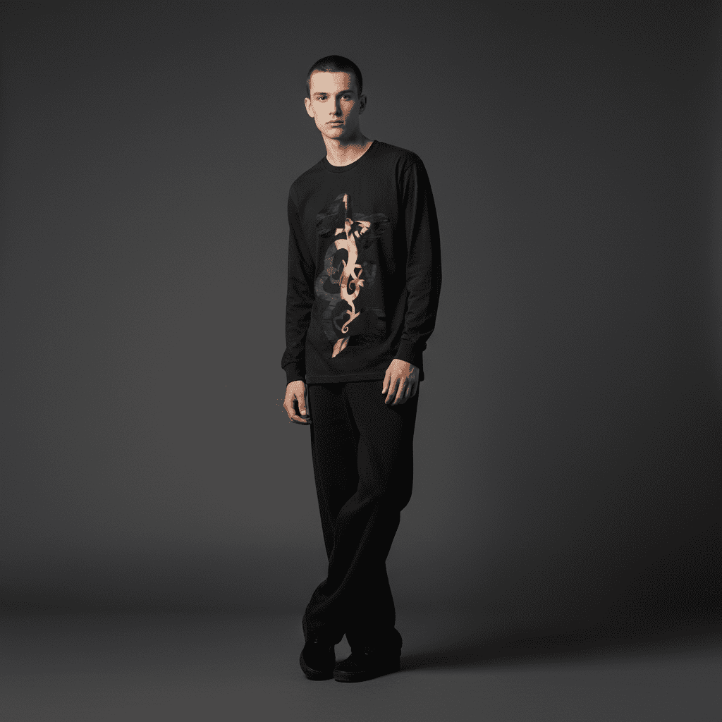 Adorable Long-Sleeved T-Shirt Black