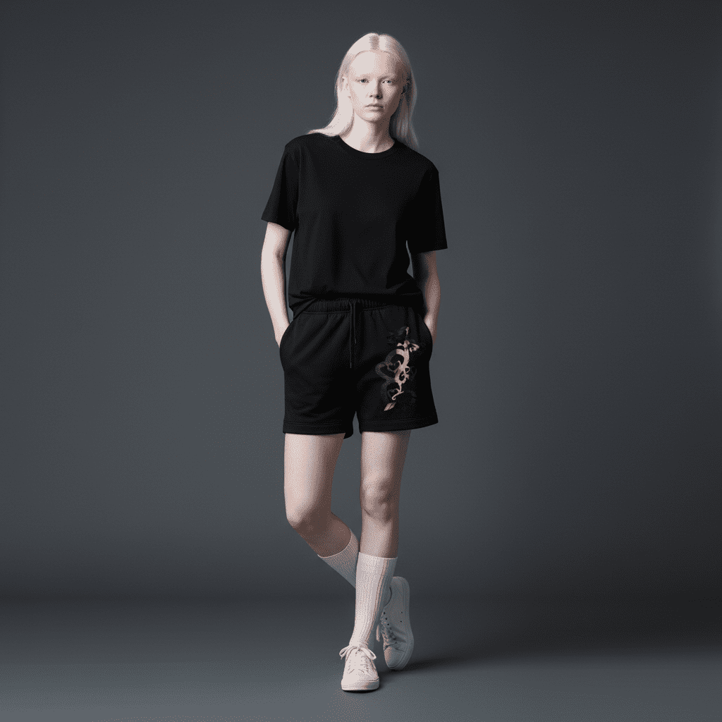 Adorable Relaxed Track Shorts Black