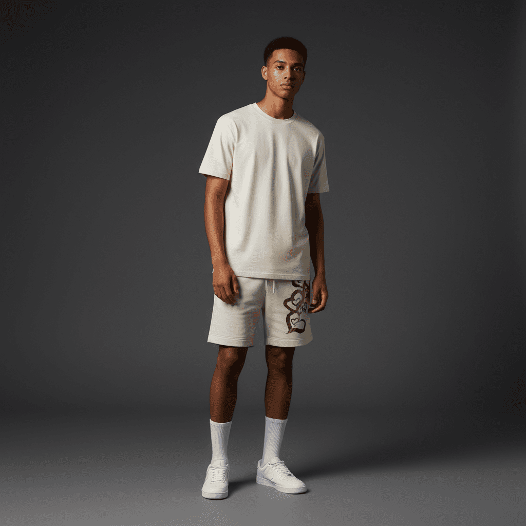 Adorable Relaxed Track Shorts Bone