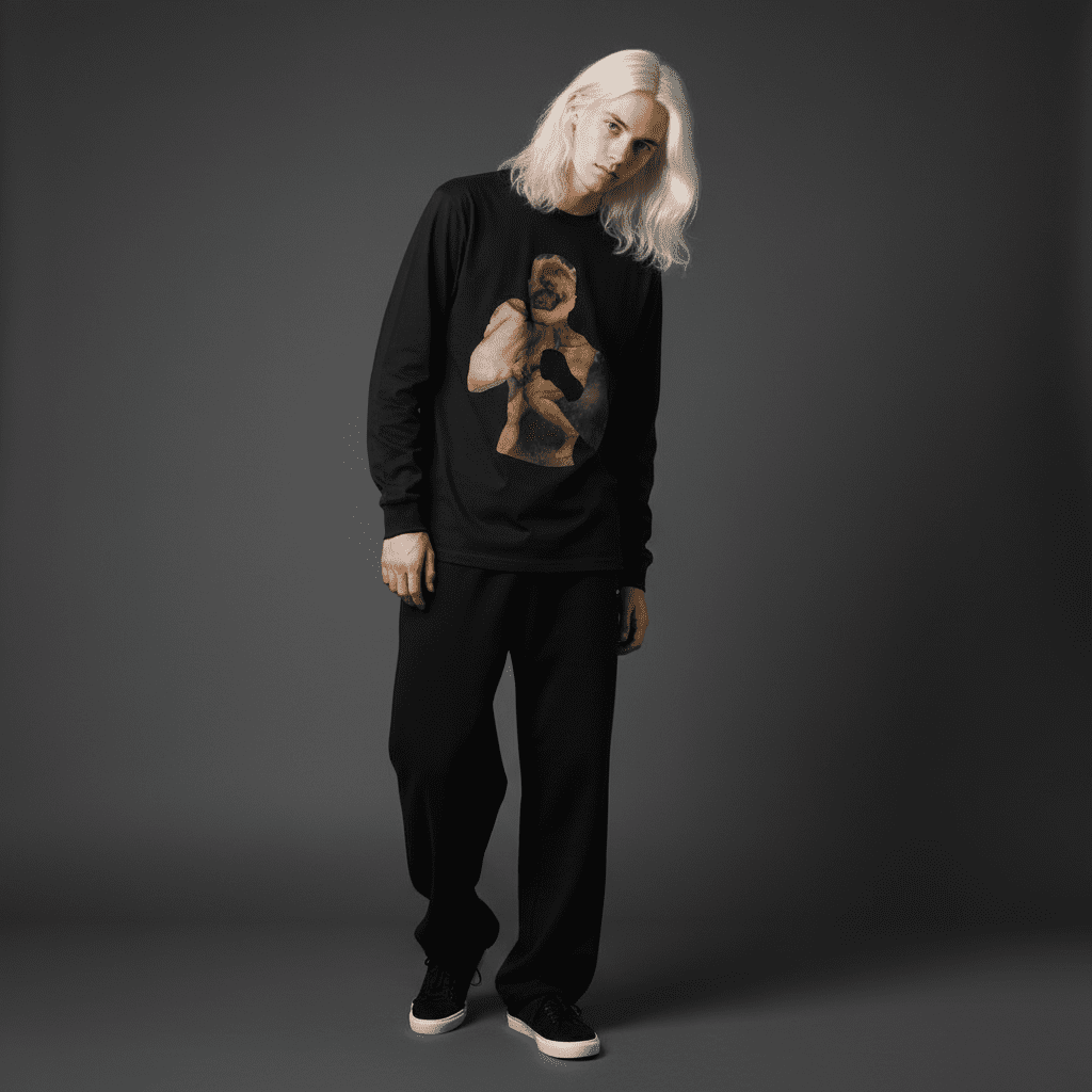 Fight Long-Sleeved T-Shirt Black