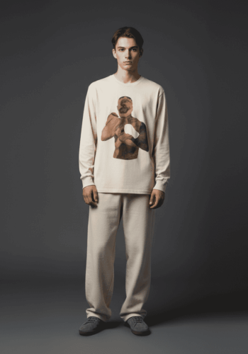 Fight Long-Sleeved T-Shirt Bone