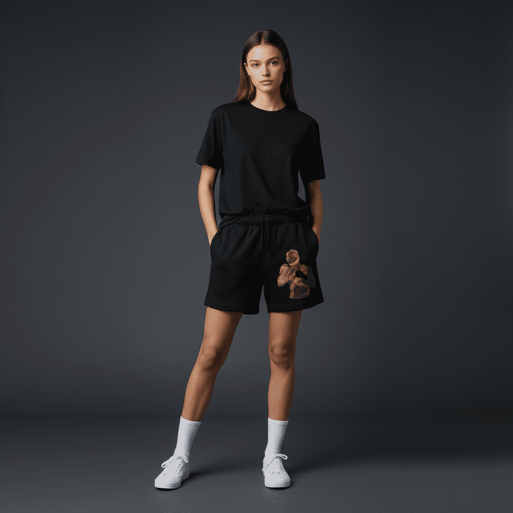 Fight Relaxed Track Shorts Black