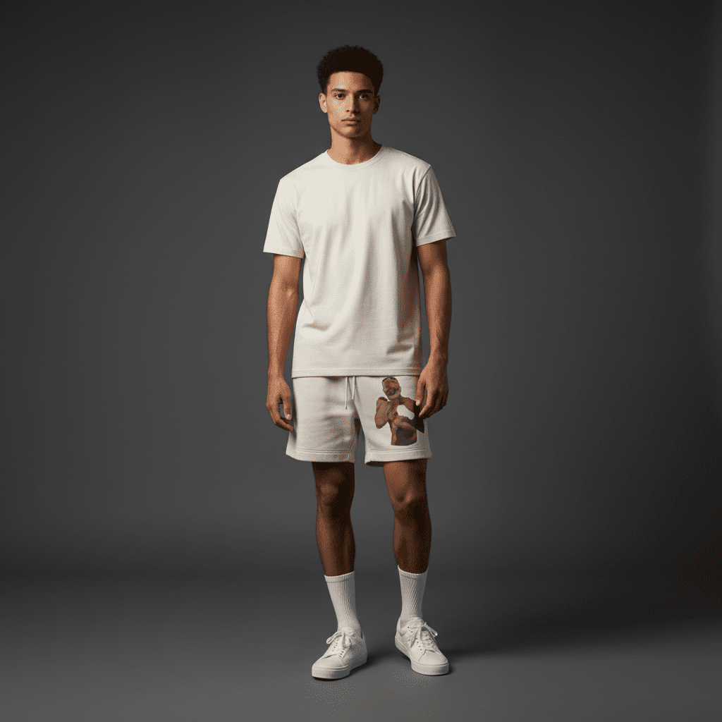 Fight Relaxed Track Shorts Bone
