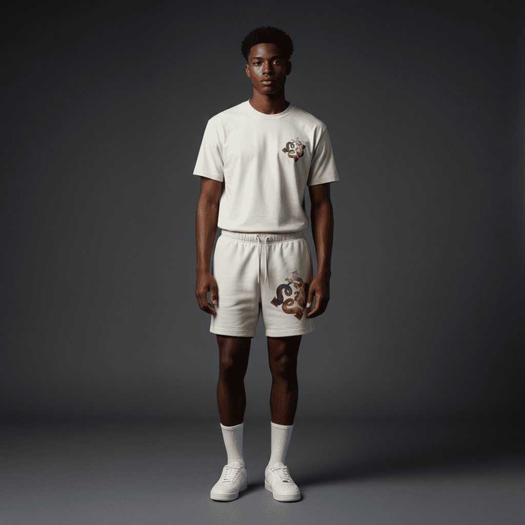 Genius Relaxed Track Shorts Bone
