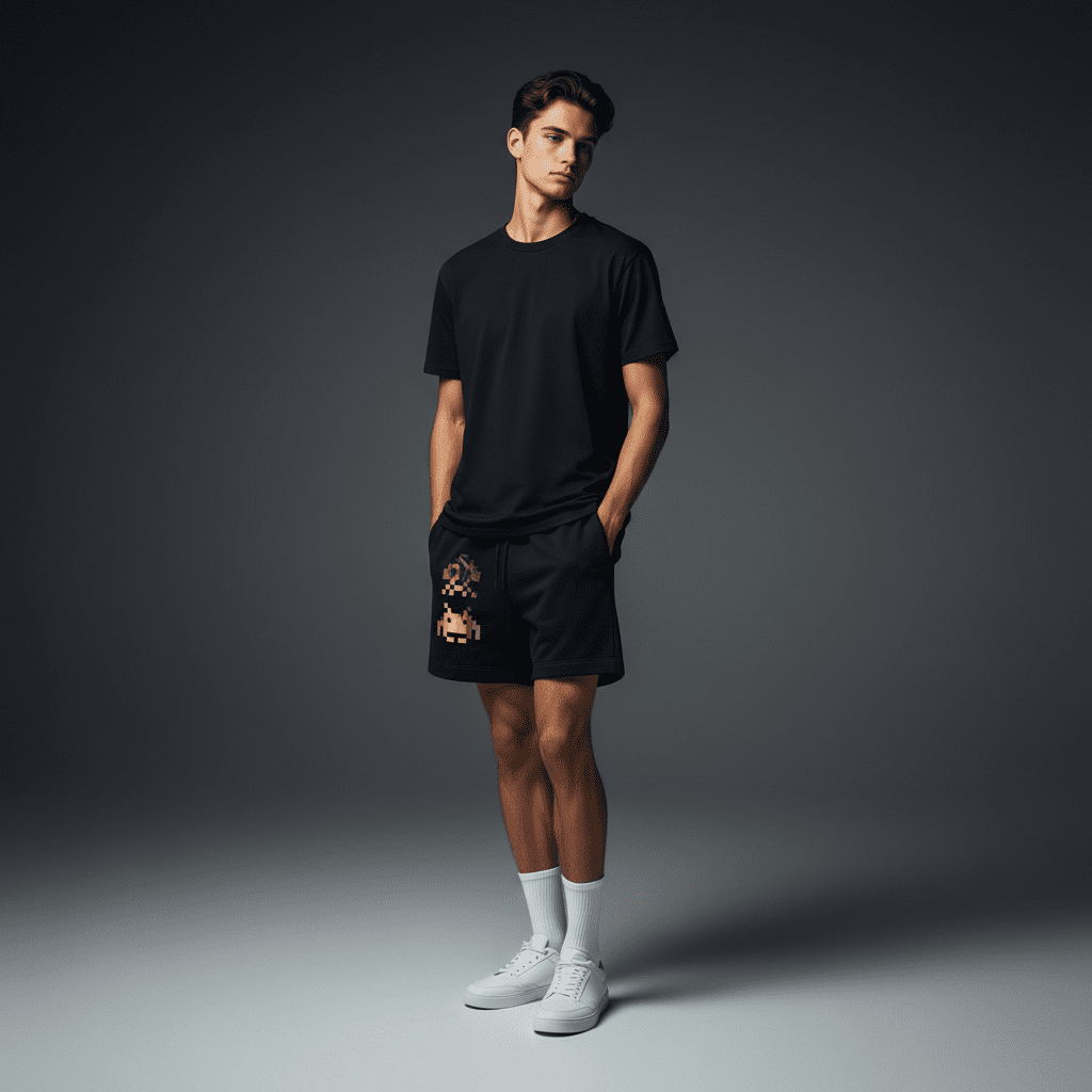 Uncovered Relaxed Track Shorts Black