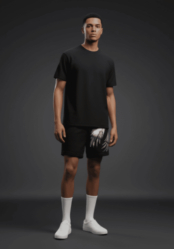 Sinful Relaxed Track Shorts Black